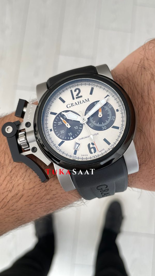 Graham Chronofighter Oversize Beyaz 47mm Replika Saat Graham Chronofighter Oversize Beyaz 47mm Replika Saat