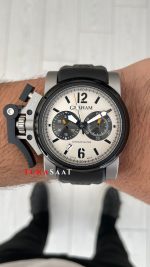 Graham Chronofighter Oversize Beyaz 47mm Replika Saat