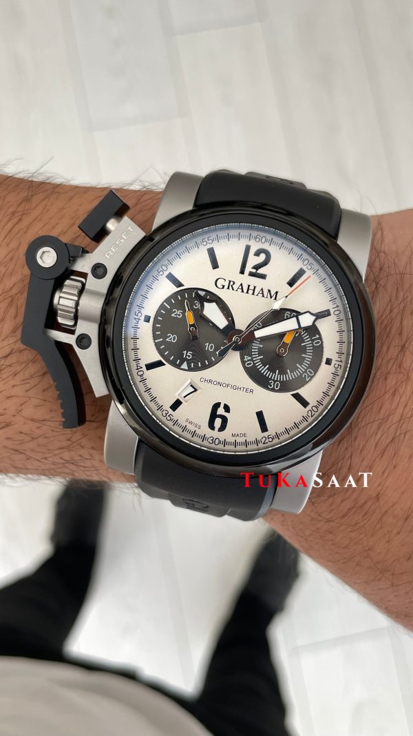 Graham Chronofighter Oversize Beyaz 47mm Replika Saat Graham Chronofighter Oversize Beyaz 47mm Replika Saat