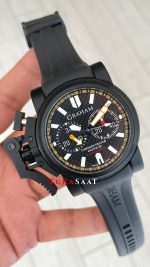 Graham Chronofighter Oversize Black PVD 47mm Replika Saat