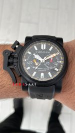 Graham Chronofighter Oversize Black PVD 47mm Replika Saat