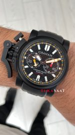Graham Chronofighter Oversize Black PVD 47mm Replika Saat