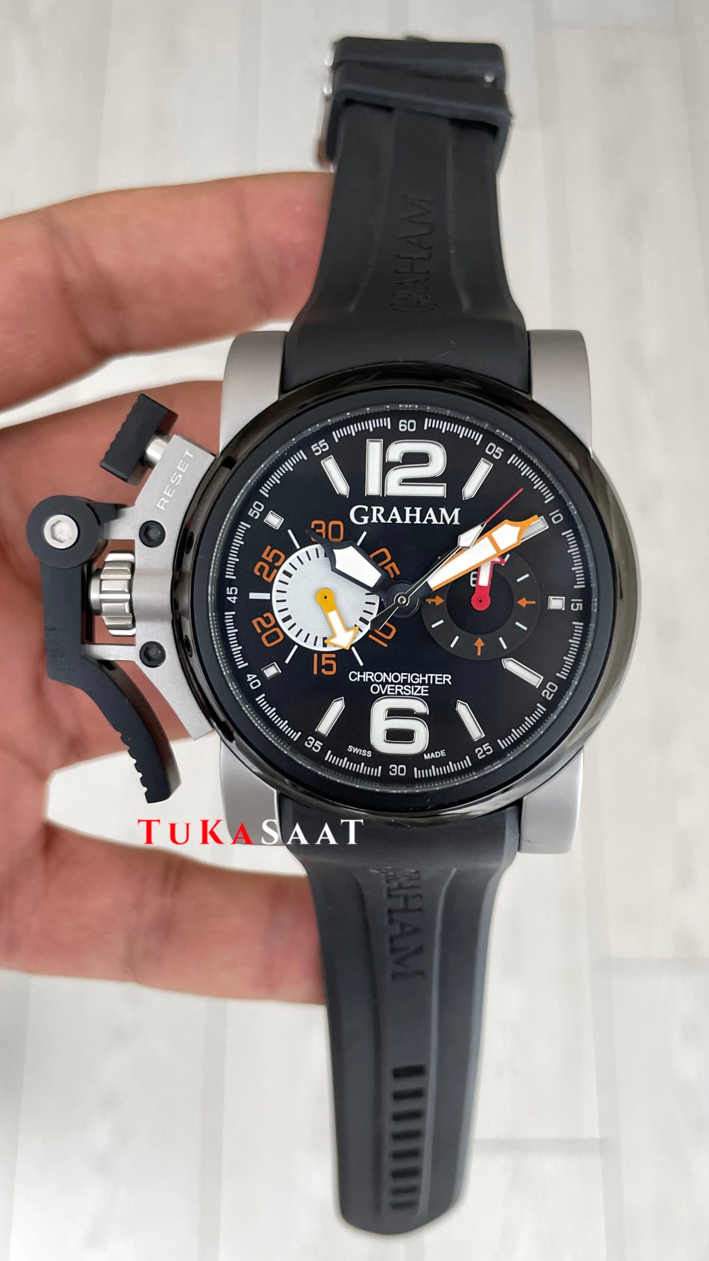 Graham Chronofighter Oversize Siyah 47mm Replika Saat Graham Chronofighter Oversize Siyah 47mm Replika Saat