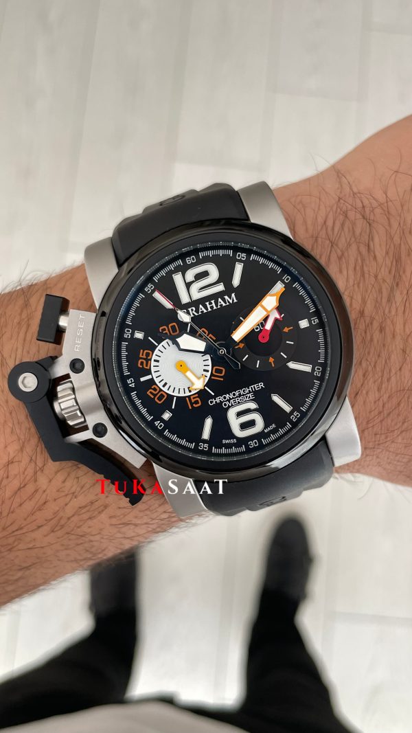 Graham Chronofighter Oversize Siyah 47mm Replika Saat Graham Chronofighter Oversize Siyah 47mm Replika Saat