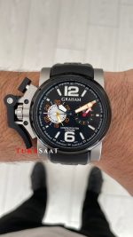 Graham Chronofighter Oversize Siyah 47mm Replika Saat