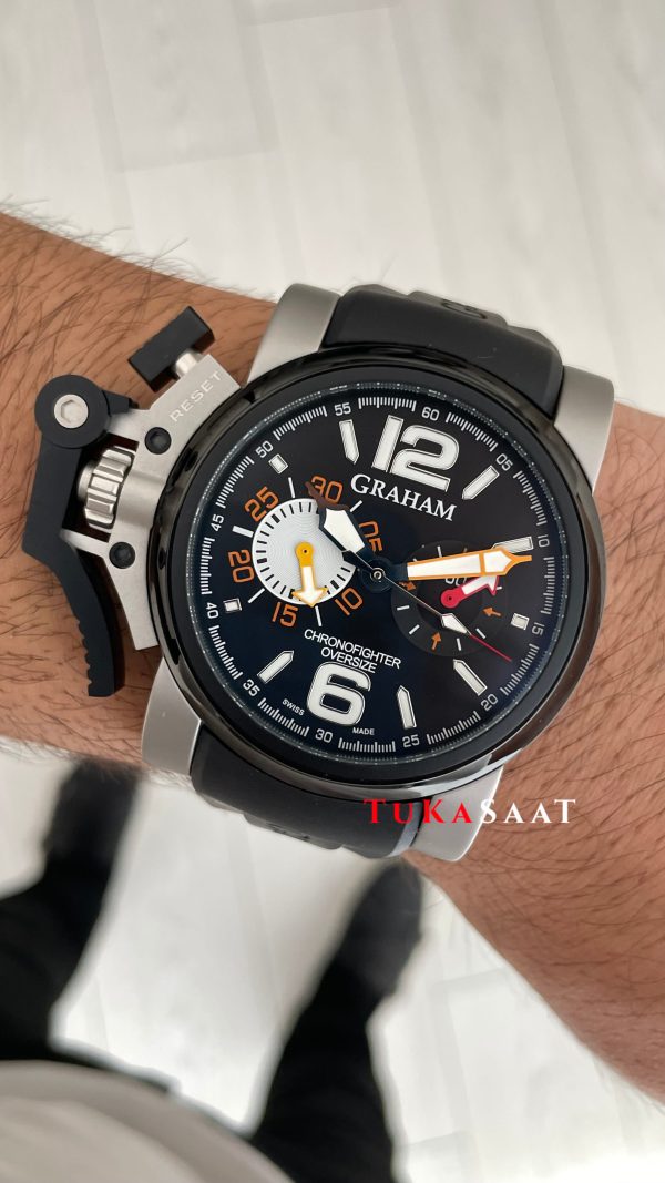 Graham Chronofighter Oversize Siyah 47mm Replika Saat Graham Chronofighter Oversize Siyah 47mm Replika Saat