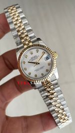Rolex Datejust Beyaz Diamond Dial 278273 Jubilee 31mm Lady Two Tone Gold Kadın Saati