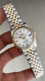 Rolex Datejust Beyaz Diamond Dial 278273 Jubilee 31mm Lady Two Tone Gold Kadın Saati
