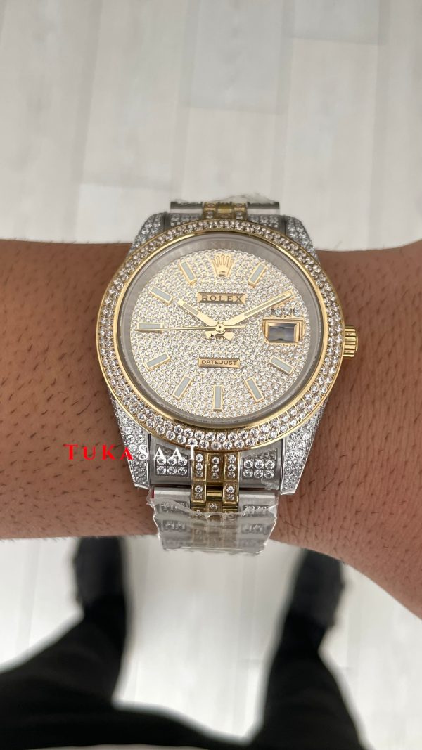 Rolex Datejust Diamond 126300 Jubilee Two Tone Gold 41mm Replika Saat