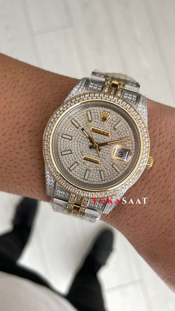 Rolex Datejust Diamond 126300 Jubilee Two Tone Gold 41mm Replika Saat