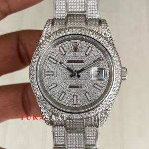 Rolex Datejust Diamond 126300 Silver Oyster 41mm Replika Saat