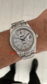 Rolex Datejust Diamond 126300 Silver Oyster 41mm Replika Saat