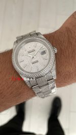 Rolex Datejust Diamond 126300 Silver Oyster 41mm Replika Saat