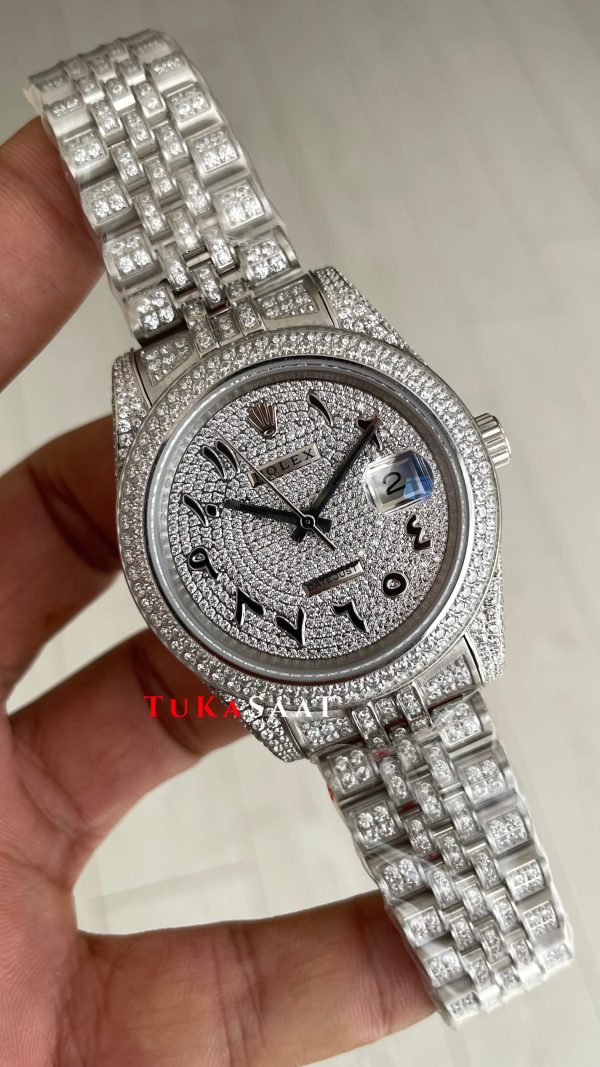 Rolex Datejust Diamond Arabic Dial 126300 Jubilee 41mm Replika Saat