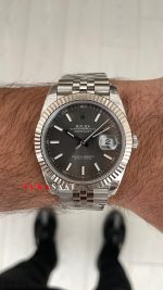 Rolex Datejust Rhodium 126334 Jubilee Gri Kadran 41mm Swiss ETA Saat Clean Factory