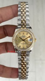 Rolex Datejust Şampanya 278273 Jubilee 31mm Champagne Diamond Lady Two Tone Gold Kadın Saati