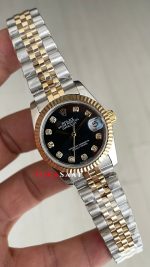 Rolex Datejust Siyah Taşlı 278273 Jubilee 31mm Black Diamond Dial Lady Two Tone Gold Kadın Saati