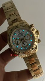 Rolex Daytona Cosmograph 126508 Gold 40mm Beyaz Kadran Replika Saat