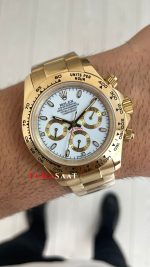 Rolex Daytona Cosmograph 126508 Gold 40mm Beyaz Kadran Replika Saat