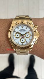 Rolex Daytona Cosmograph 126508 Gold 40mm Beyaz Kadran Replika Saat