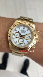 Rolex Daytona Cosmograph 126508 Gold 40mm Beyaz Kadran Replika Saat