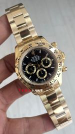 Rolex Daytona Cosmograph 126508 Gold 40mm Siyah Kadran Replika Saat