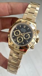 Rolex Daytona Cosmograph 126508 Gold 40mm Siyah Kadran Replika Saat