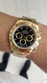 Rolex Daytona Cosmograph 126508 Gold 40mm Siyah Kadran Replika Saat