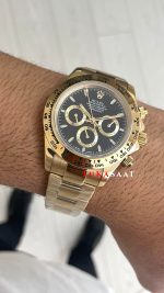 Rolex Daytona Cosmograph 126508 Gold 40mm Siyah Kadran Replika Saat