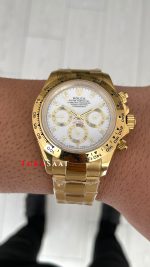 Rolex Daytona Cosmograph 126508 Gold Beyaz 40mm Replika Saat