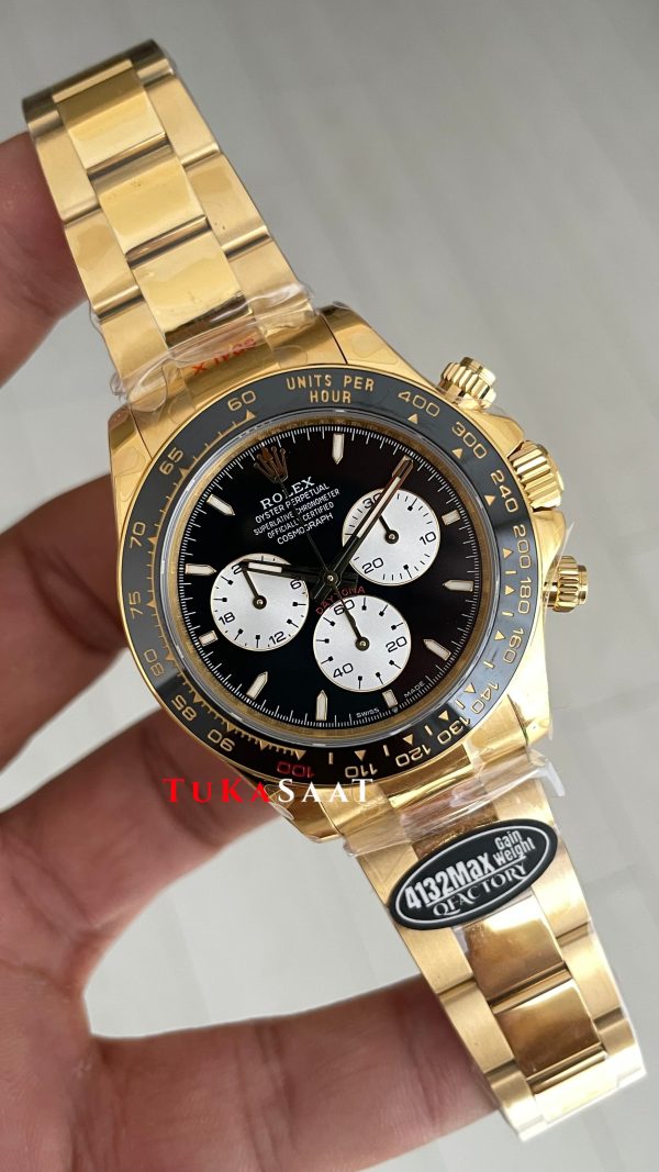 Rolex Daytona Le Mans 126528LN Gold 40mm 4132 Super Clone Swiss ETA Saat QF Factory