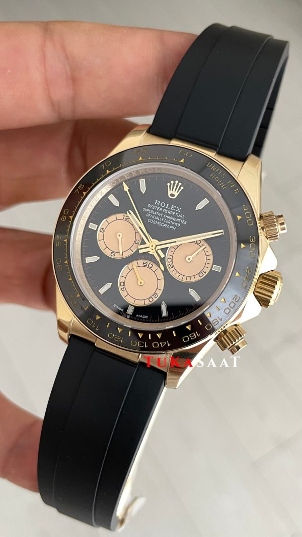 Rolex Daytona Paul Newman 126518LN Gold Oysterflex 40mm Replika Saat