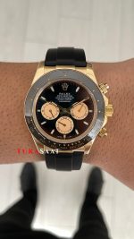 Rolex Daytona Paul Newman 126518LN Gold Oysterflex 40mm Replika Saat