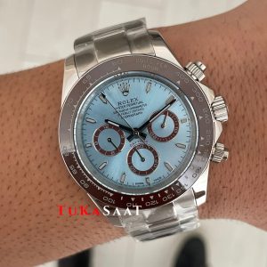 Rolex Daytona Platinum 126506 Ice Blue Dial 40mm Replika Saat