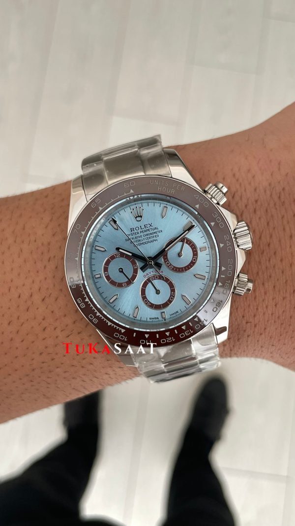 Rolex Daytona Platinum 126506 Ice Blue Dial 40mm Replika Saat