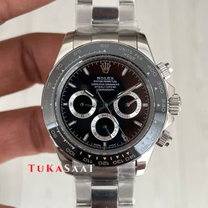 Rolex Daytona Siyah 126500LN Black Dial 40mm Replika Saat