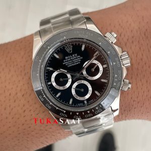 Rolex Daytona Siyah 126500LN Black Dial 40mm Replika Saat