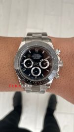 Rolex Daytona Siyah 126500LN Black Dial 40mm Replika Saat