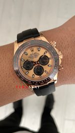 Rolex Daytona Sundust 126515LN Everose Oysterflex 40mm Replika Saat