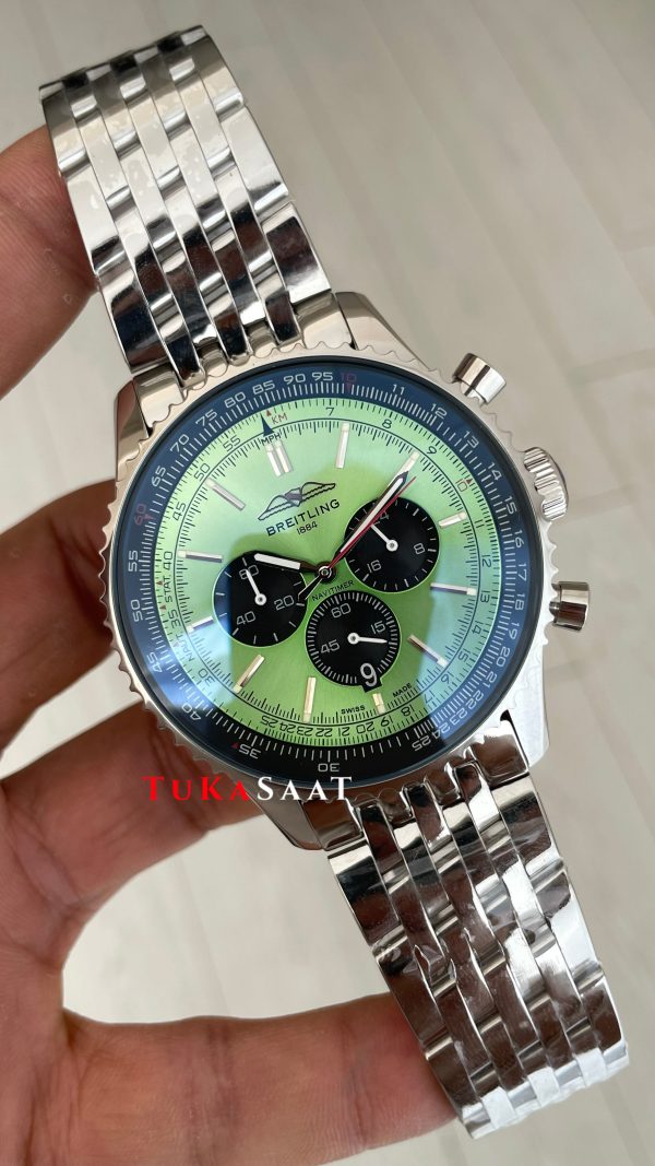 Breitling Navitimer B01 Chronograph AB0138 Yeşil Erkek Kol Saati
