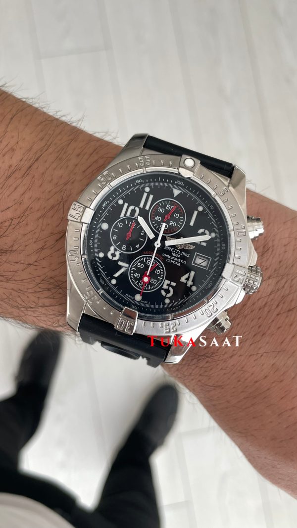 Breitling Super Avenger II Chronograph A1337 Siyah 48mm