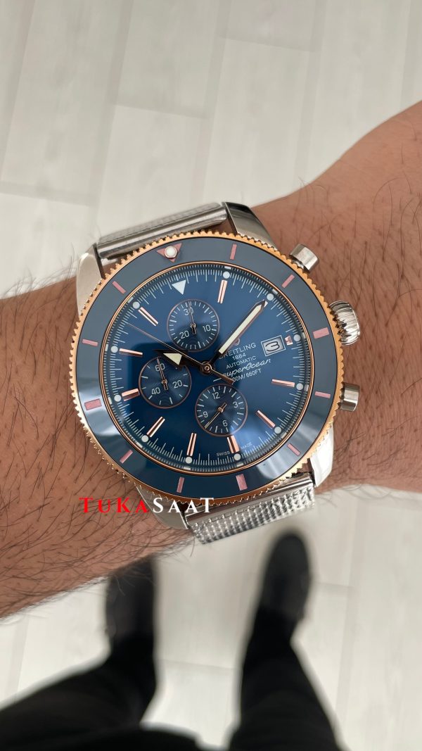 Breitling Superocean Heritage II Chronograph Mavi Kadran 45mm Erkek Kol Saati