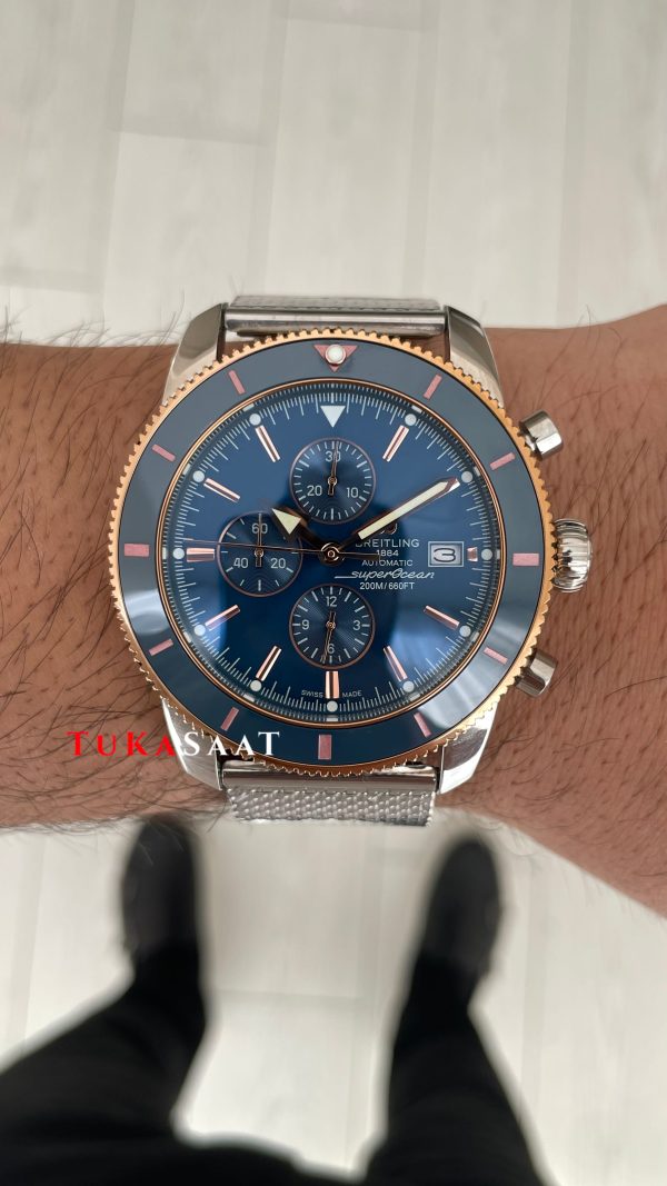 Breitling Superocean Heritage II Chronograph Mavi Kadran 45mm Erkek Kol Saati