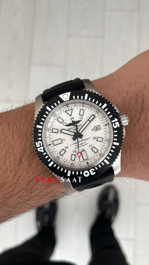 Breitling Superocean II Beyaz Y17393 Kauçuk 44mm Replika Saat
