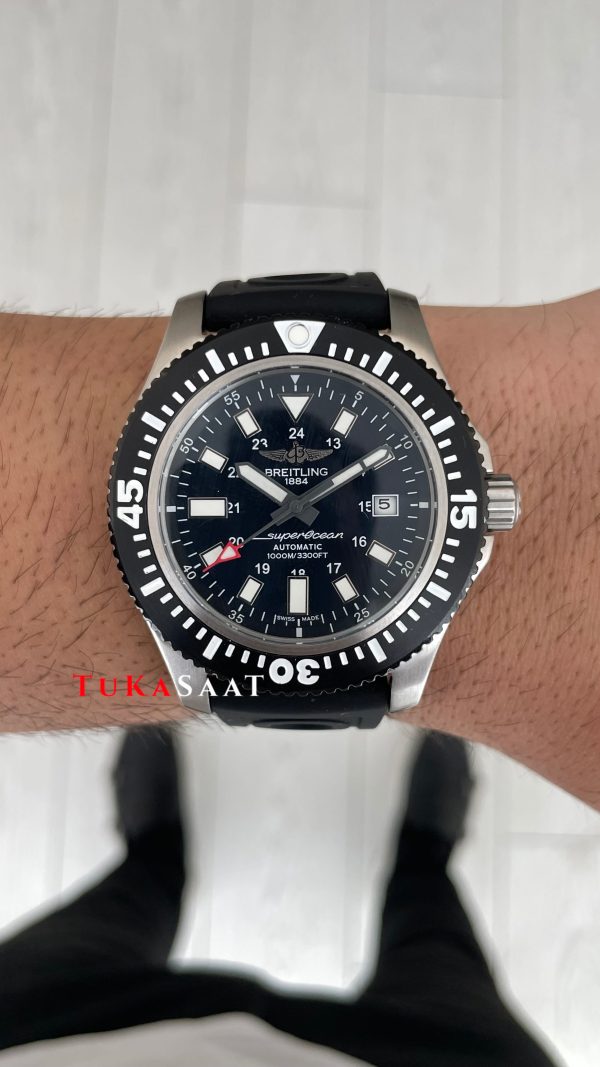 Breitling Superocean II Siyah Y17393 Kauçuk 44mm Replika Saat Breitling Superocean II Siyah Y17393 Kauçuk 44mm Replika Saat