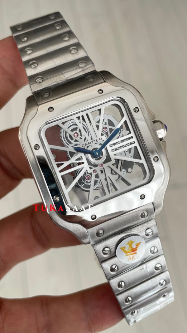 Cartier Santos WHSA0015 Skeleton Large Erkek Kol Saati
