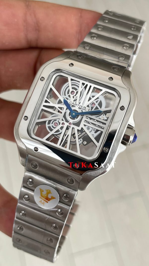 Cartier Santos WHSA0015 Skeleton Large Erkek Kol Saati