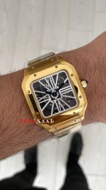 Cartier Santos WHSA0042 Skeleton 40mm Gold