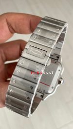 Cartier Santos WSSA0047 Beyaz Large PVD Bezel Replika Saat