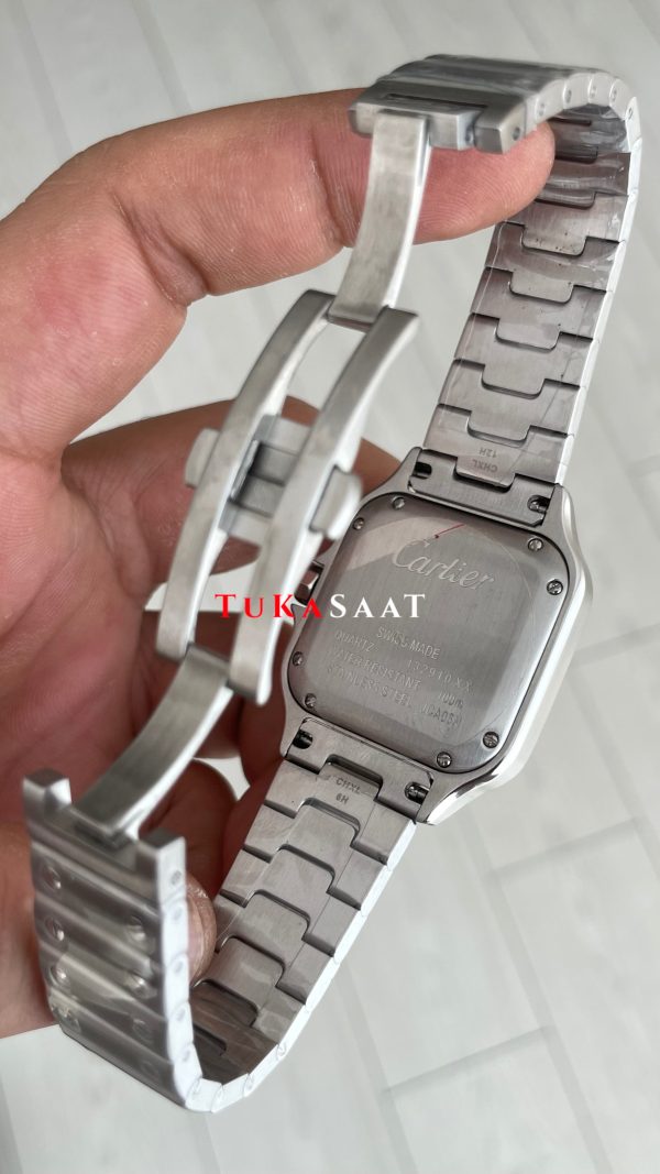 Cartier Santos WSSA0061 Gri Kadran 35mm Medium Kadın Kol Saati